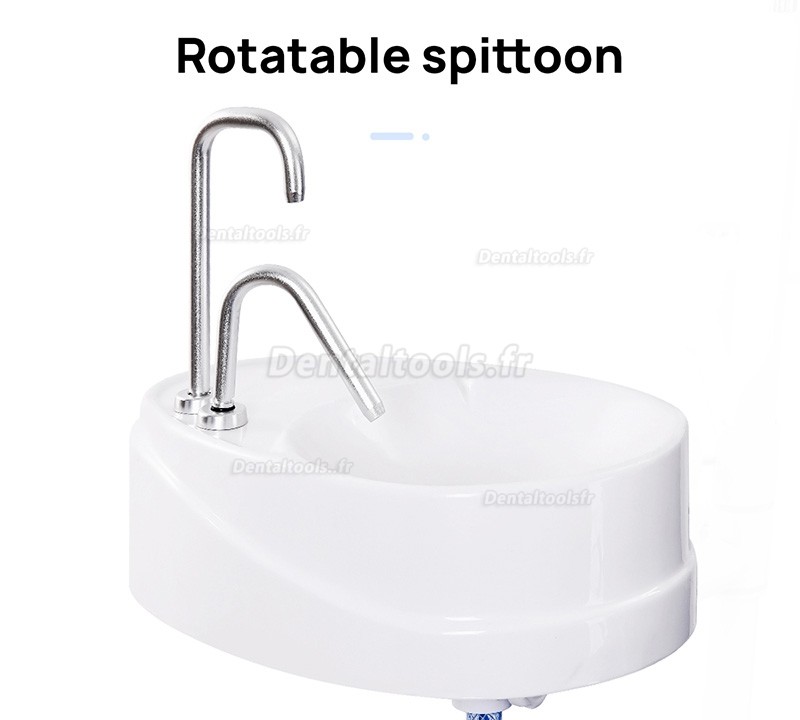 Chaise dentaire pliante mobile avec lampe LED unit&eacute; turbine et plateau